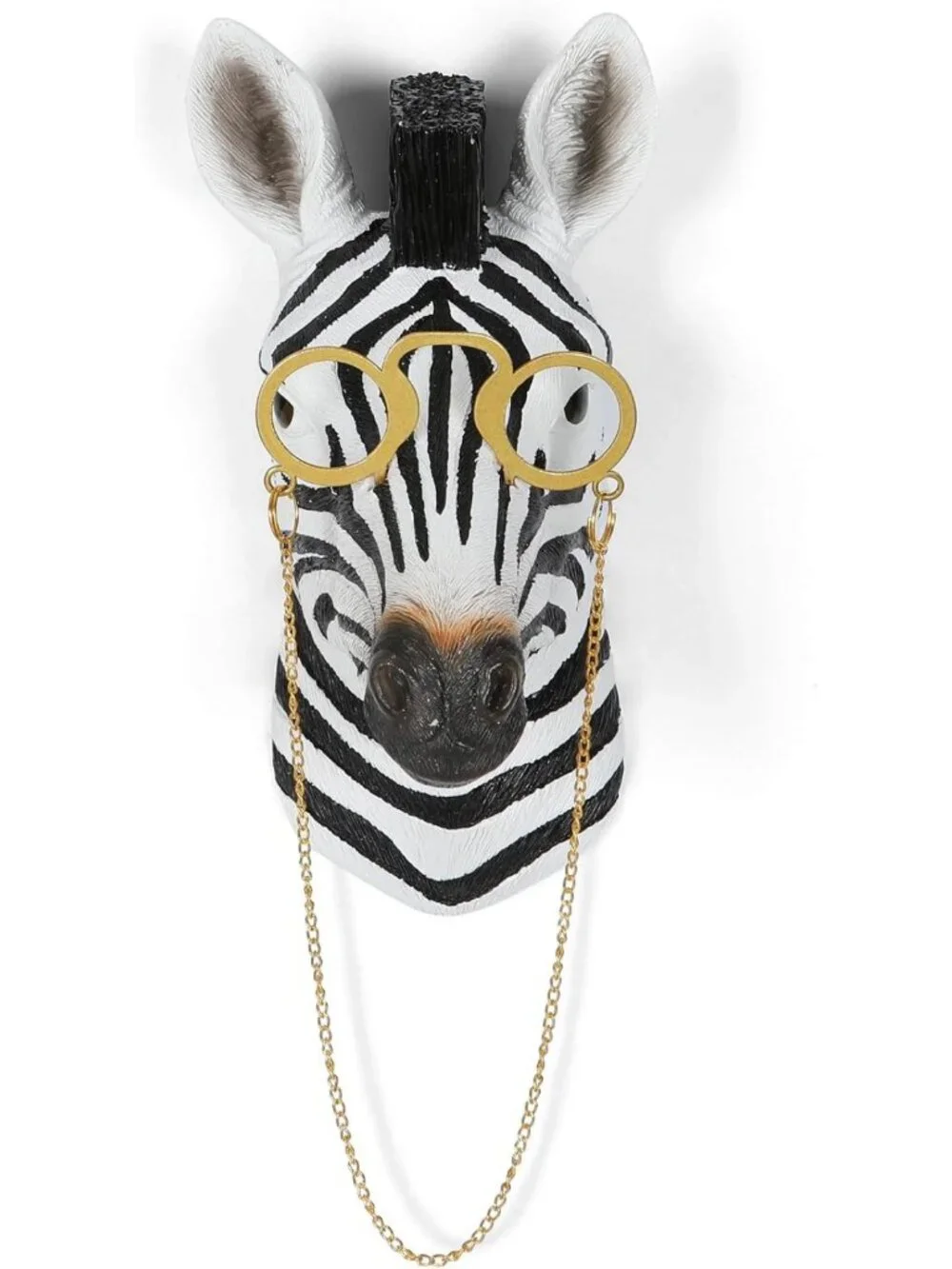 Colorful 3D Animal Head Wall Decor - Unique Zebra Sculpture for Home & Living